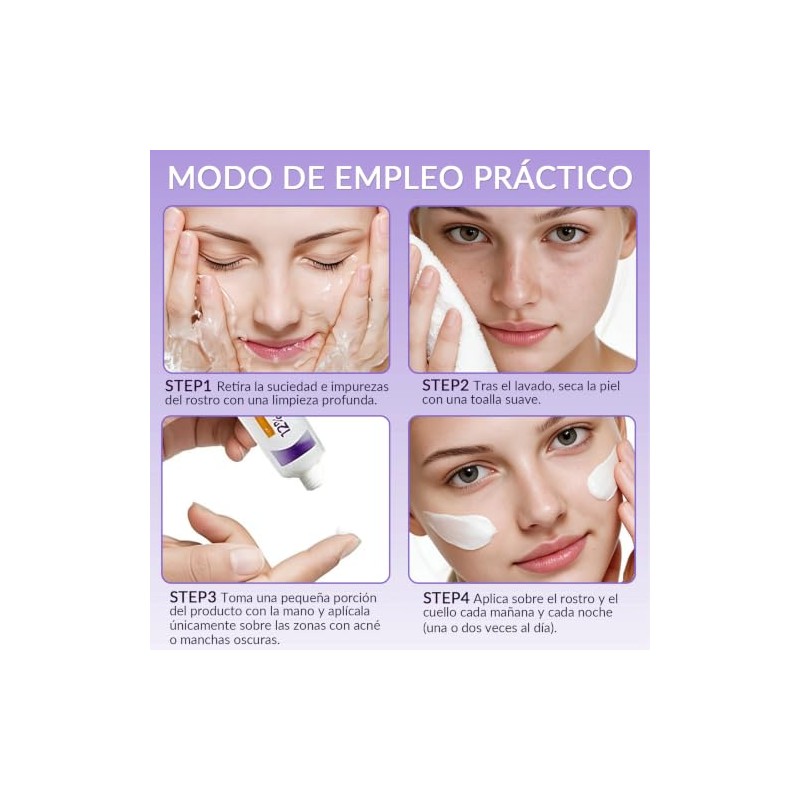 Piezas Suero Facial Ácido Azelaico Tono Piel Uniforme Crema Hidratante
