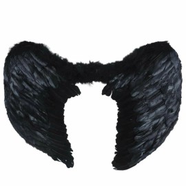 Novelty Giant Black Feather Fairy Godmother Angel Devil Wings LARP Cosplay