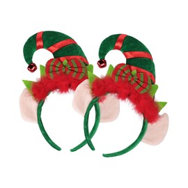 PENINSULA LOVE 2 Pack Christmas Headband Christmas Party Accessories Creative Elves Headband for Christmas Cosplay Party