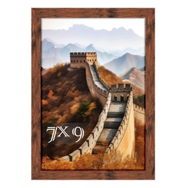 Picrit 7x9 Picture Frame, Photo Frame for Wall Mounting Display, Brown