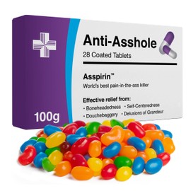 Joke Pill Box Candy for Your Boss or Mother in Law - Funny Christmas Gag Gift for Men, Women, Boyfriend, Girlfriend, Husband, Wife - Hilarious Rude Prank - Unique Inappropriate Gift