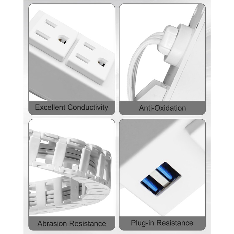 in Drawer Outlet Kit, 2 AC & 2 USB-A Ports,