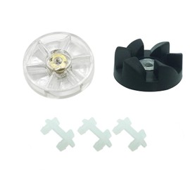 Rubber Blade Gear & Top Base Gear with Shock Pad Replacement for NutriBullet 600W 900W Blender NB-101B NB-101S NB-201 (1 Set)