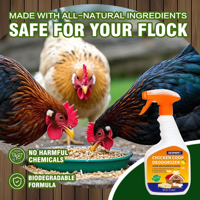 Chicken Coop Deodorizer & Cleaner – Natural Odor Eliminator &