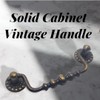 Universal Hardware Solid Vintage Cabinet Handles Antique Brass Swan Neck