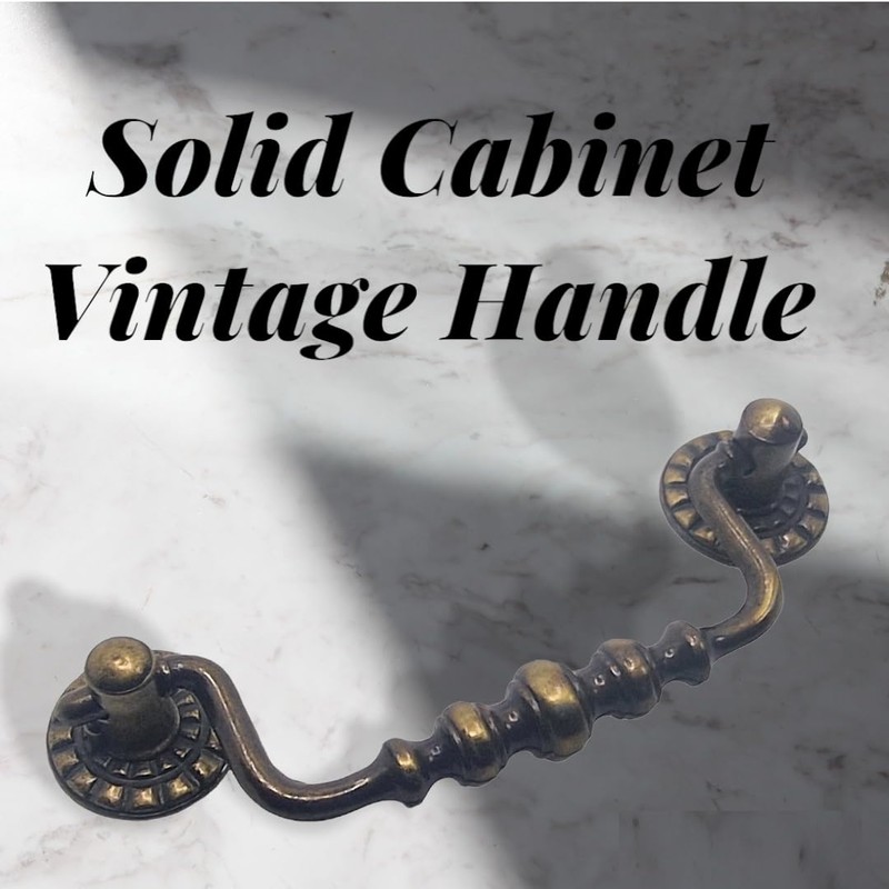 Universal Hardware Solid Vintage Cabinet Handles Antique Brass Swan Neck