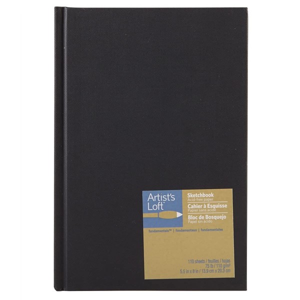 Black Hardbound Sketchbook by Artist's Loft - Acid Free and