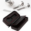 Portable 2Slots Carbon Fiber Leather Watch Storage Box Case Wristwatch