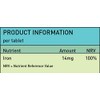 Iron Tablets 14mg Supplements Blood Cells Energy Anaemia Tiredness Pregnancy