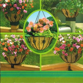 GARDEN TREASURES ACCENT MUILTI PURPOSE PLANTER 4x4 6x6 Post Mailbox Deck Hanging Basket BLACK 12"