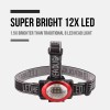 Lichamp Headlamp, 10 Pack 12 LED 3 Mode Portable Head