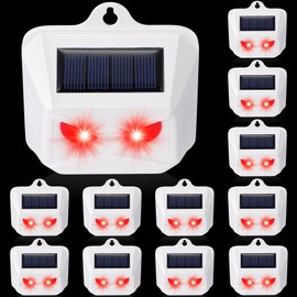 Qualirey 12 Pack Solar Control Light Nocturnal Animal Repeller Outdoor Deterrent Devices Light Sensor Animal Repellent for Skunk Deer Coyote Fox Raccoon Cat Garden Yard Farm Chicken Coop