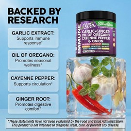 Clean Nutra Garlic Ginger Oil of Oregano Cayenne Pepper Grapefruit Soursop Black Cumin Sea Moss Black Pepper Vitamin C and Zinc VIT C Detox Gut Health Black Seed Cleanse 90 Vegan Capsules