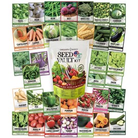 Ultimate Survival Seed Kit – 140 Heirloom, Non-GMO Varieties | Over 73,000 Seeds for Planting Vegetables, Herbs & Flowers | Emergency Food Preparedness & Long-Term Storage
