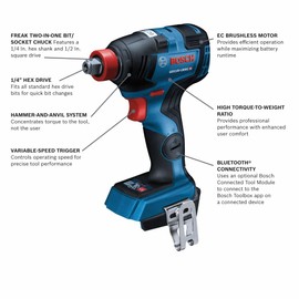 Bosch GDX18V-1800CN 18V Brushless Impact Baretool