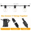 100ft 2-Pack Outdoor G40 LED Globe String Lights Dimmable Waterproof