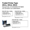 Trodat Printy Typomatic Text Stamp for Self Assembly, Black Ink