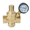 Adjustable Water Pressure Regulator Valve Water Pressure Reducer with Gauge