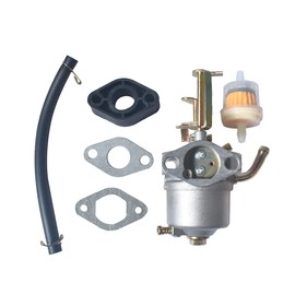 VCUJSUC Upgraded Carburetor Carb 58mm Air Filter Adapter Exhaust Pipe Muffler Stage 2 Kit For Coleman CT100U CC100X For Predator 79cc 98cc 3.0hp Mini Bike Go Kart Motor Engine Performance Parts Black