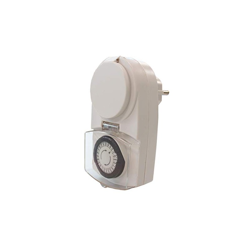 UNITEC Outdoor Mechanical Daily Timer IP44 Analogue White 30 Minute