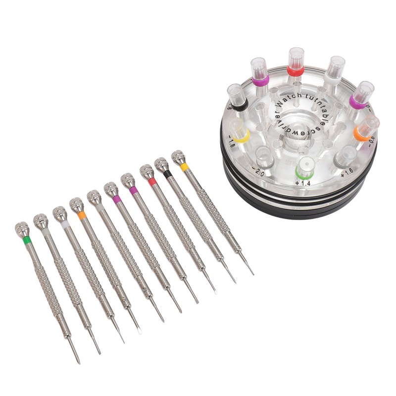 10pcs Screwdriver Kit for Watches Flat Blade Slotted Screwdriver with