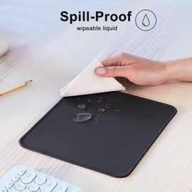 Pad with Anti-Fray Stitching, Waterproof Surface & Non-Slip Rubber Base – for Gaming, Office, and Home Use (Black)
