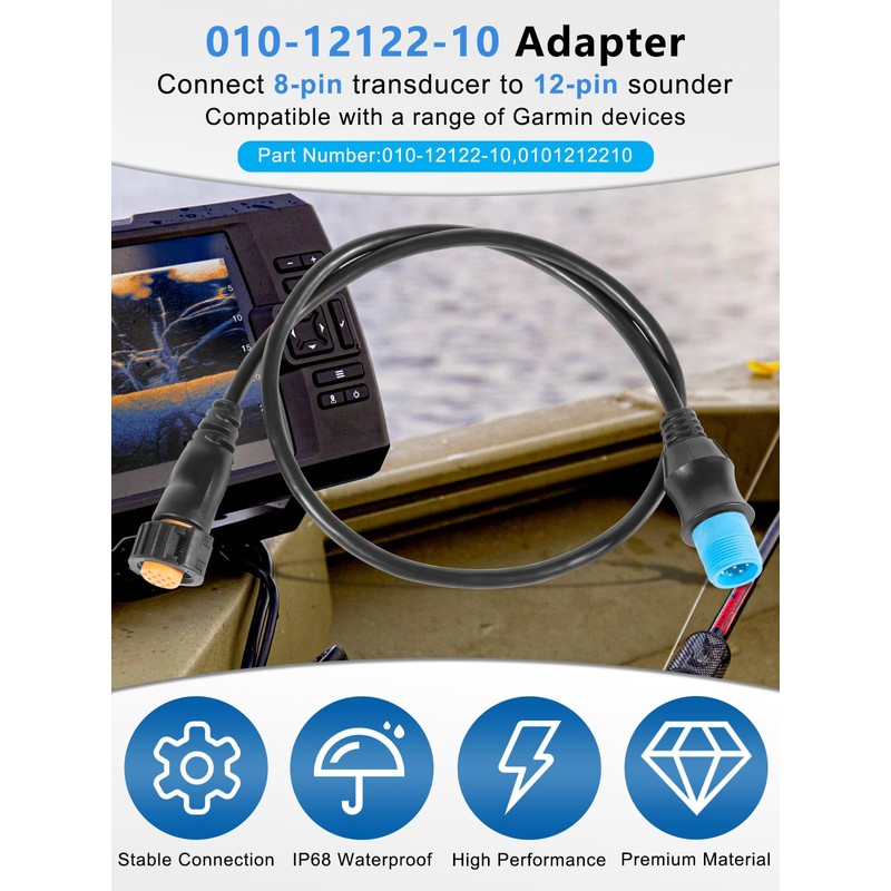 yourour 010-12122-10 Adapter, 8-Pin Transducer to 12-Pin Sounder Adapter Cable