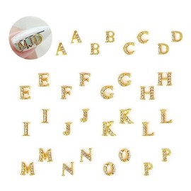 [NKJ_1_65] Nail Art Alphabet Initial Nail Parts Gold (49630602) - 01.Alphabet(Gold)-19_S/FREE / [NKJ_1_65]네일아트 알파벳 이니셜 네일파츠 파츠 골드 (49630602) - 01.알파벳(골드)-19_S／FREE