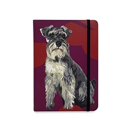 Schnauzer Flexible Pocket Notebook by Leslie Gerry - Dog Memo Writing Pad - Stationery