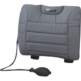 Sitback Sit-Back Air-Filled Back Support Cushion, Model: Material/Grey