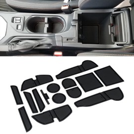 MOCHENT Cup Holder Insert for Subaru Crosstrek 2023 2022 2021 2020 2019 2018 and for Subaru Impreza 2017-2023 Center Console Mat Non-Slip Door Pocket Liners Interior Accessories (Black)