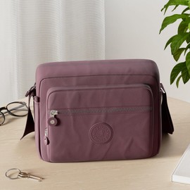 NEWIROVE Crossbody Bag Women's Shoulder Bag Women's Sporty Shoulder Bag Women's Medium Nylon Shoulder Bag Women's Cross Bag Women's Wide Strap Gift for Women Shopping, Travel, School