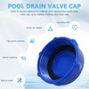 BUTITNOW Blue Swimming Pool Drain Valve Cap Replacement, Fits for