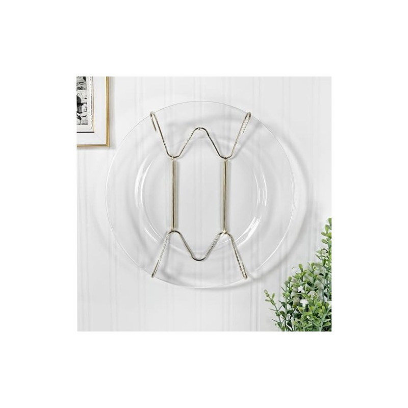 Plymor Gold Finish Wall Mountable Tray and Platter Hanger, 8.25"