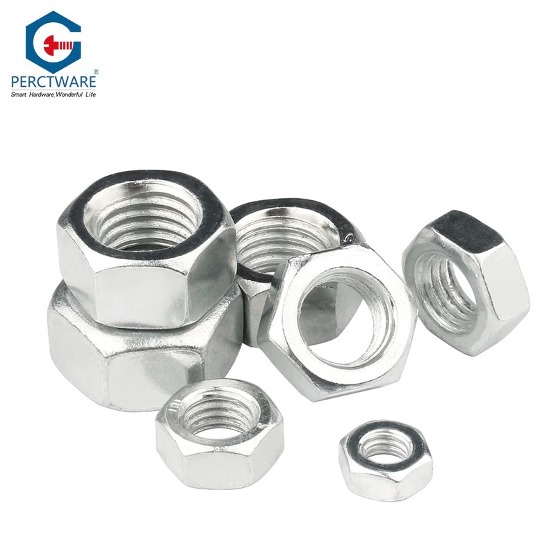 M12(12mm) Iron White Zinc Hex Nut for Bolts & Screws