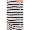 LE BOP Women's Eloise Cardigan, Navy/White, M