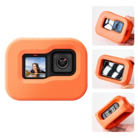 TELESIN Strong Buoyancy Flotation Suitable for Go Pro Orange Anti-Abrasion Shock Absorber 1:1 Original Scale Protective Case Anti-Sediment Underwater Shooting Floating Block Compatible with GoPro HERO