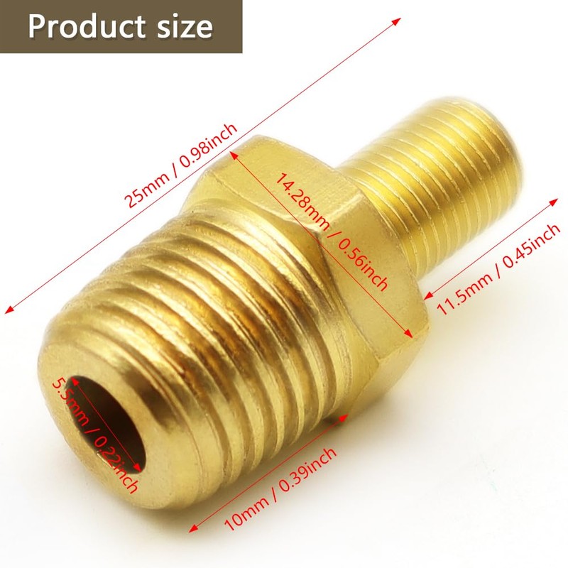 Aoyswuz 2 Pcs Brass Tank Fill Valve 1/4 Inch NPT