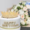 Gold Tiara, Crystal Rhinestone Crown for Birthday Wedding Prom Bridal