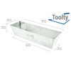 Toolty Stainless Steel Plasterers Mud Pan - 14" - 360mm