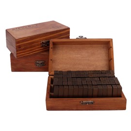 Set of 3 (Total 210 Pcs) Wooden Letter Stamps Set, Wooden Rubber Alphabet Letter Number Stamps, Ultimate Alphabet Stamps Collection, Rubber Stamps for Clay, Craft, Scrapbooking by KUKLIPJIM