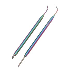 2 Pcs Eyelash Lift Perm Tool, Lash Separator Tint Tool, Stainless Steel Metal Lash Lift Rods Tool for Eyelash Eyebrow Perming Tinting Curling Daily Makeup (Colorful)