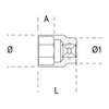 Beta 9100015 Model 910 A15 Hexagon Hand Sockets, 3/8 Drive,