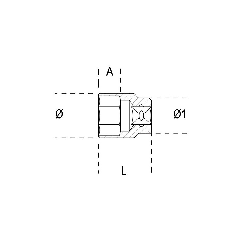 Beta 9100015 Model 910 A15 Hexagon Hand Sockets, 3/8 Drive,