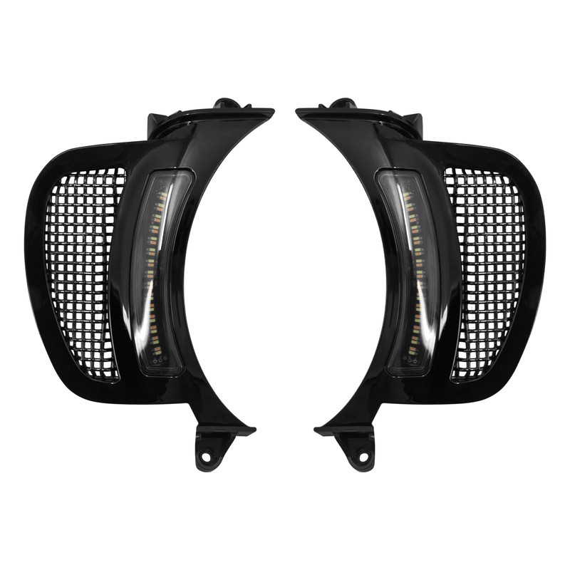 Headlight Vent Accent LED Indicator Side Lights with Turn Signals