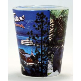 Lake Tahoe California Nevada Photo Collage Shot Glass