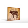 Butchers Selection Beef Cuts Organic Butchers Wooden Sign 12 x