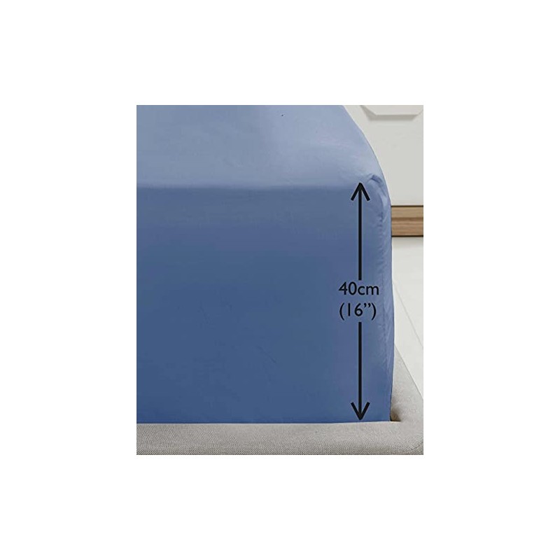 Rapport Home King Size Fitted Sheet Extra Deep 40cm Depth