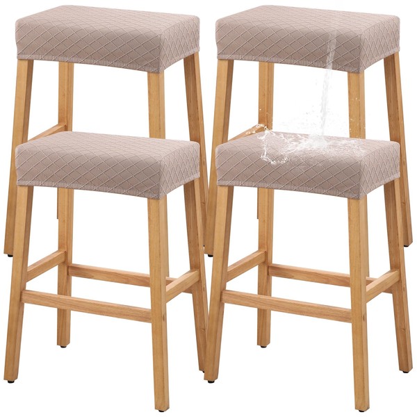 YISUN Rectangle Stool Cover 4 PCS, Stretch Waterproof Stool Seat