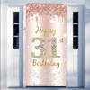 31st Birthday Decoration Women, Happy 31st Birthday Door Banner Rose